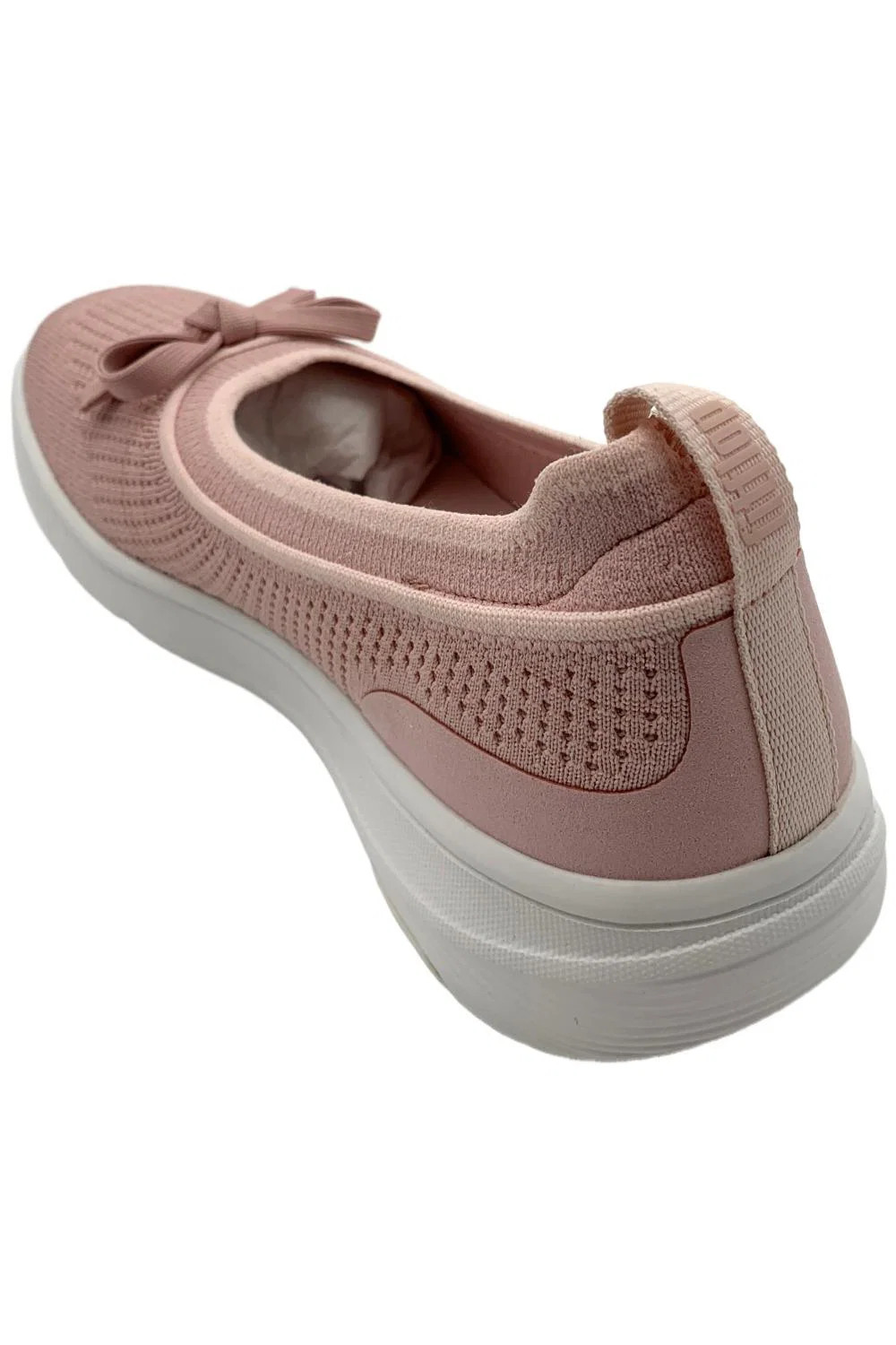 FitFlop Women's Super-Q Bow Knit Ballet Flat Soft Blush image 3