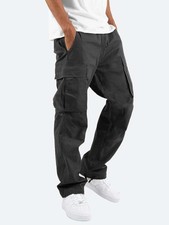 🔥Men's Drawstring Trousers Workwear Trousers Multi-Pocket Casual Trousers Work