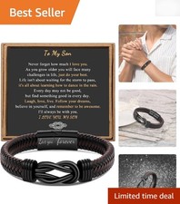 To My Son Gift for Son Bracelet Love from Mom, Dad Forever Birthday, Graduation