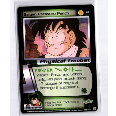 Saiyan Pressure Punch 20 - DBZ Dragon Ball Z CCG Unlimited - Saiyan Saga LP