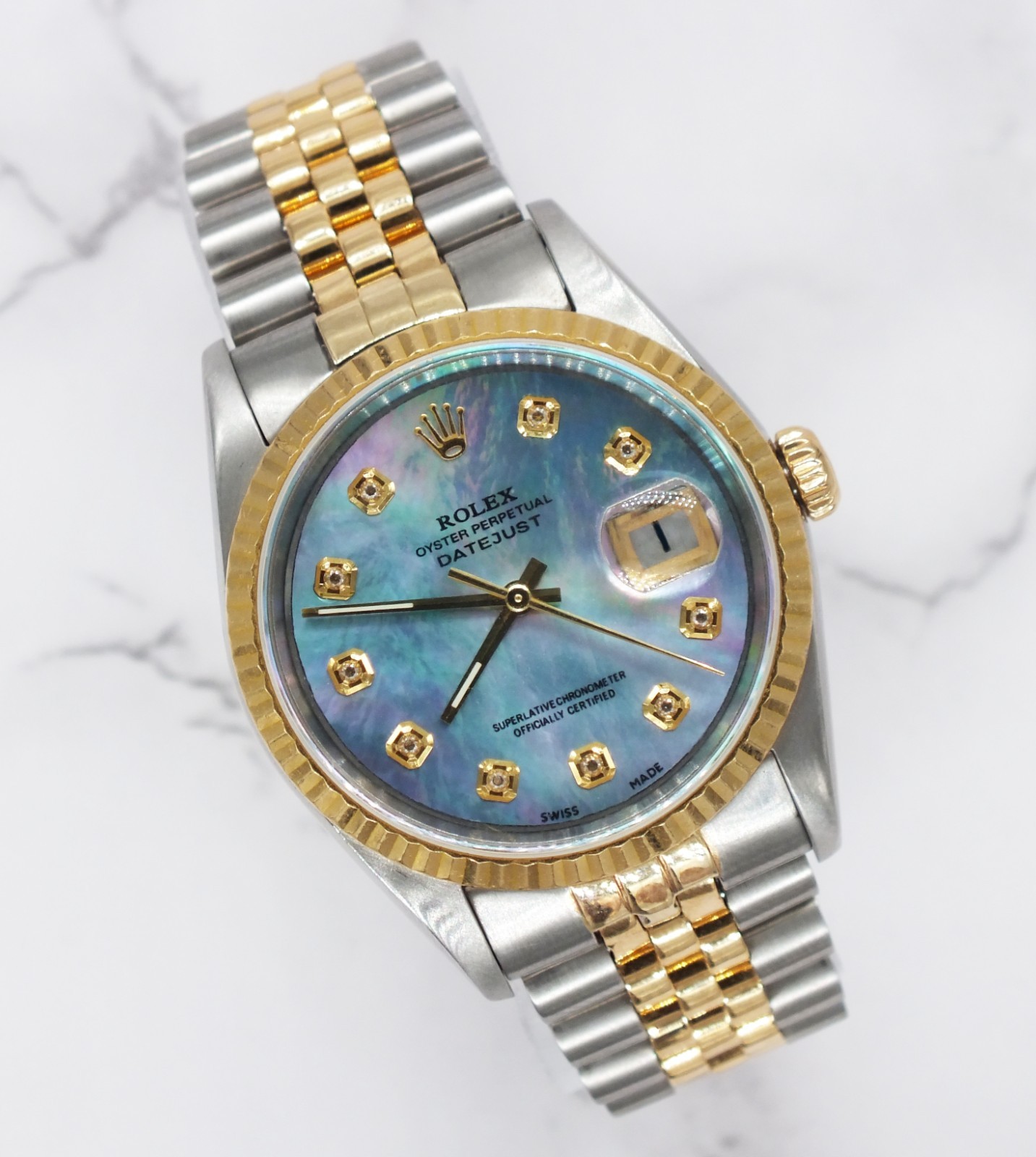 Rolex Datejust Steel Gold with Blue