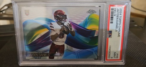 2024 TOPPS CHROME HELIX #H8 JAYDEN DANIELS PSA 10