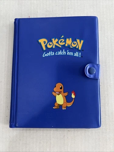 Pokemon Gotta Catch ‘Em All Blue Charmander Card Binder Vintage 1999 With Cards