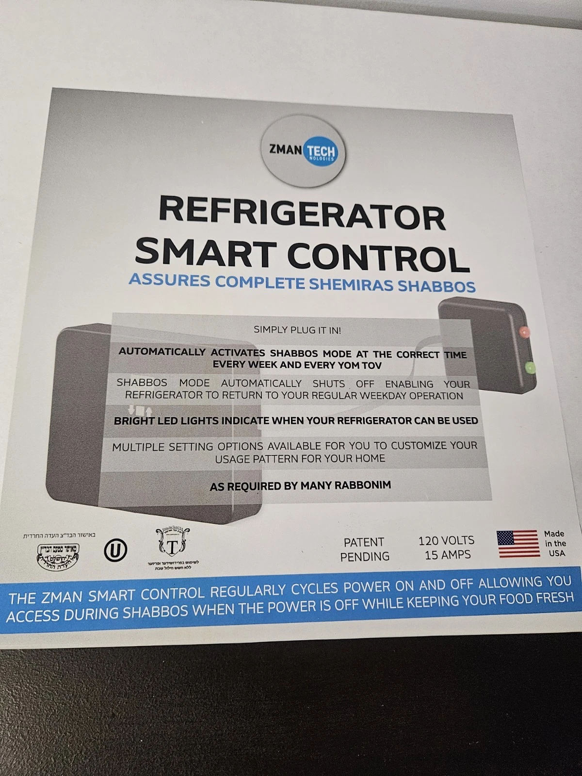 Refrigerator Smart Control - Assures Complete Shemiras Shabbos
Opens in a new window or tab