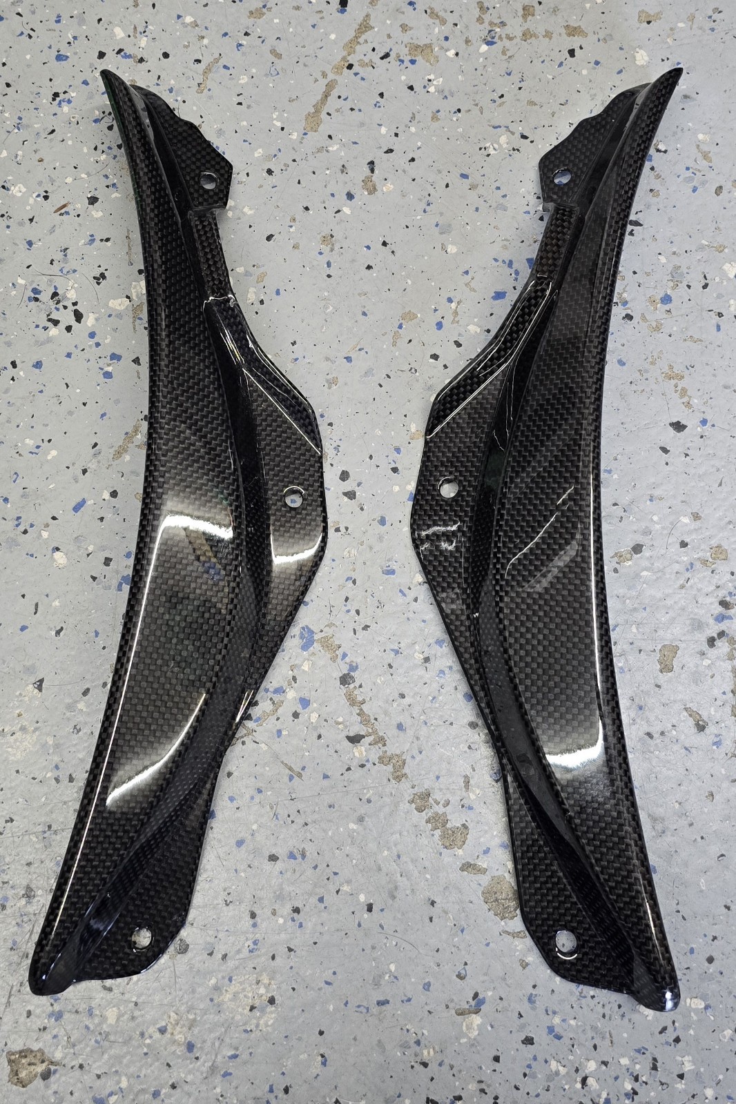 Ferrari SF90 2020-2024 Real Carbon Fiber Front Bumper Vent Splitter Cover Side 