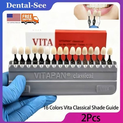 2* VITA Classical Shade Guide A1-D4 16 Colors Dental Teeth Whitening USA