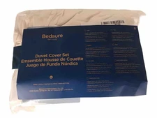 Bedsure Duvet Cover Set Cream White Queen 90 X 90 With 2 Pillowcases