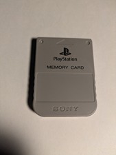 Official Sony PlayStation PS1 Memory Card OEM - Gray Great Condition Ships Fast