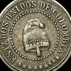 1881 Republica Colombia 2-1/2 Centavos DOS Y MEDIO World Coin KM# 179 Type 1 — photo 6