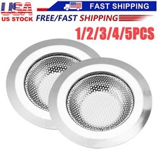 4.5" Kitchen Bathroom Sink Strainer Stainless Steel Filter Drain Strainer