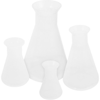 4 Pcs Conical Flask for Chemistry Experiment Lab Measuring Supplies