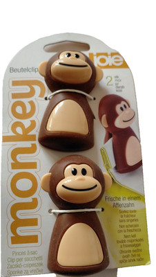 joie Kreativer Verschluss Beutel Taschen Clips ''monkey''  NEU!!