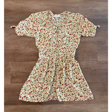 Faithfull the Brand Floral Button-Front Mini Dress  – Floral Print