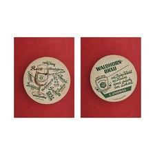 Plochinger Waldhorn-Bräu Endriss grüner Streifen Brauerei Bierdeckel Bier