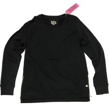 Lilly Pulitzer M Luxletic Beach Comber Pullover Sweatshirt Zipper Tunic Top BLK