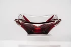 Murano Sommerso Art Glass Bowl Vintage 1960's Italy
