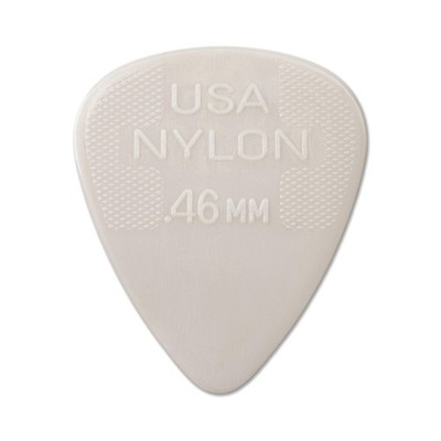 Jim Dunlop Nylon Standard Pick .46MM - 24 Pack .46mm, White