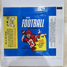 Topps 1968 Topps Pro Football Picture Cards 5¢ Empty Wrapper NFL