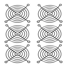 80mm Fan Finger Grill, 6 Pack Metal Grill Protector for 80mm, Black