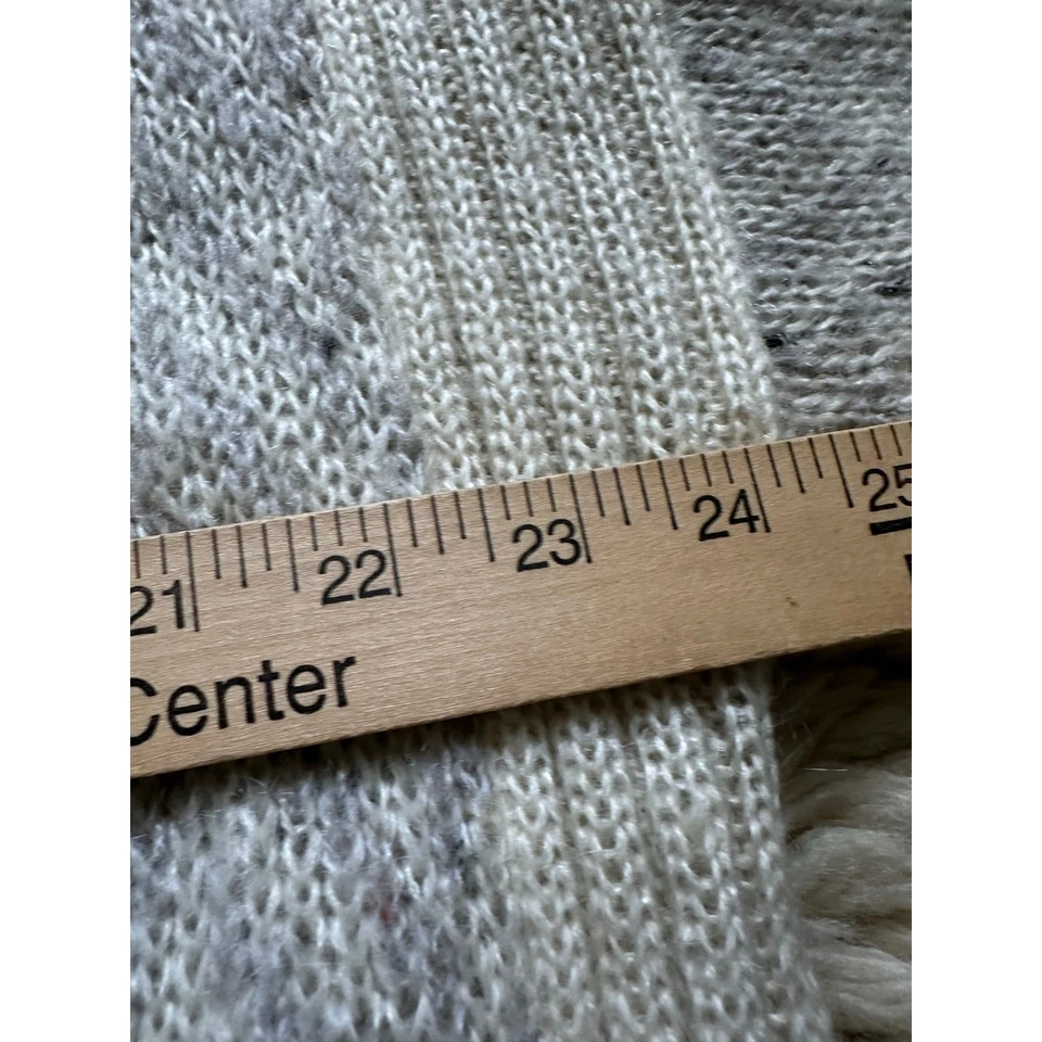 Cárdigan Suéter Tejido Lana Vintage Mujer Largo Lana Crema Amanda Felding Talla M Foto 4 de 4