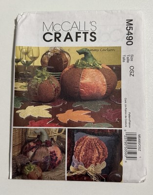 McCall's Crafts Pattern M5490 Seasonal Decorations Fall Pumpkins Tammy Carlson