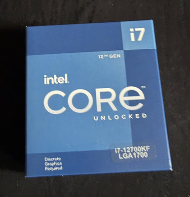 Intel Core i7-12700KF 12th Gen Unlocked 12-Core 3.6GHz LGA1700 CPU