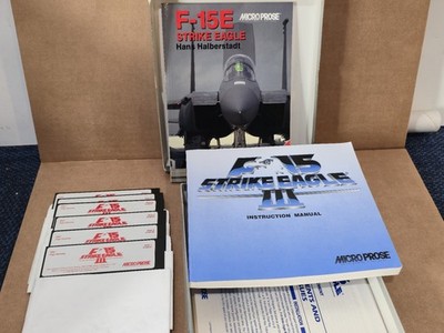 Vintage Microprose F-15 Strike Eagle III 5.25 Floppy Disk Flight Game Simulator 