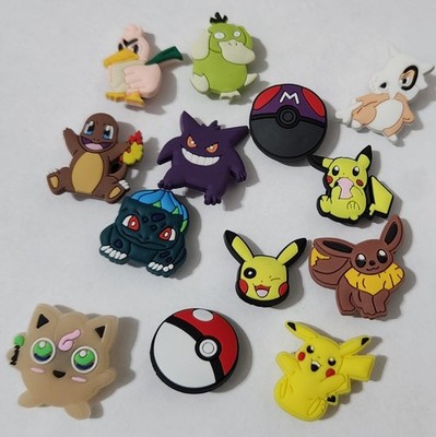 Lot of 13 Shoe Croc-like Charms, Various Pokémon Charms Brand New