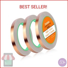 3 Pack Copper Foil Tape 1/2inch X 66 FT Copper Tape for Stained Glass, Copper