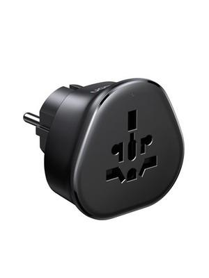 UGREEN UK auf EU Stecker Adapter, 2300W MAX Reiseadapter kompatibel mit schwarz 