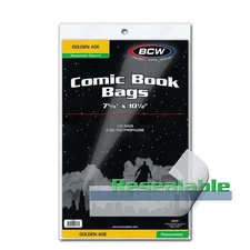 Case of 1000 BCW Golden Age Comic Book 2 Mil Acid Free Poly Bags 7 5/8 x 10 1/2