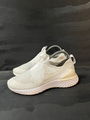 Nike Epic React Phantom Flyknit Women s Size 7.5 White Running Shoes BV0415-100