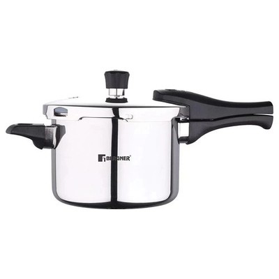 Bergner Argent Elements Tri-ply Stainless Steel Pressure Cooker/5.5 L- Free Ship