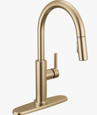 #ad New Delta Nicoli 19867LF CZ Nicoli Pull Down Faucet Champagne Bronze Pull Down $199.99