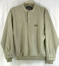 Zero Restriction L Oaks Long Sleeve Quarter Snap Tan Windbreaker Jacket Pullover