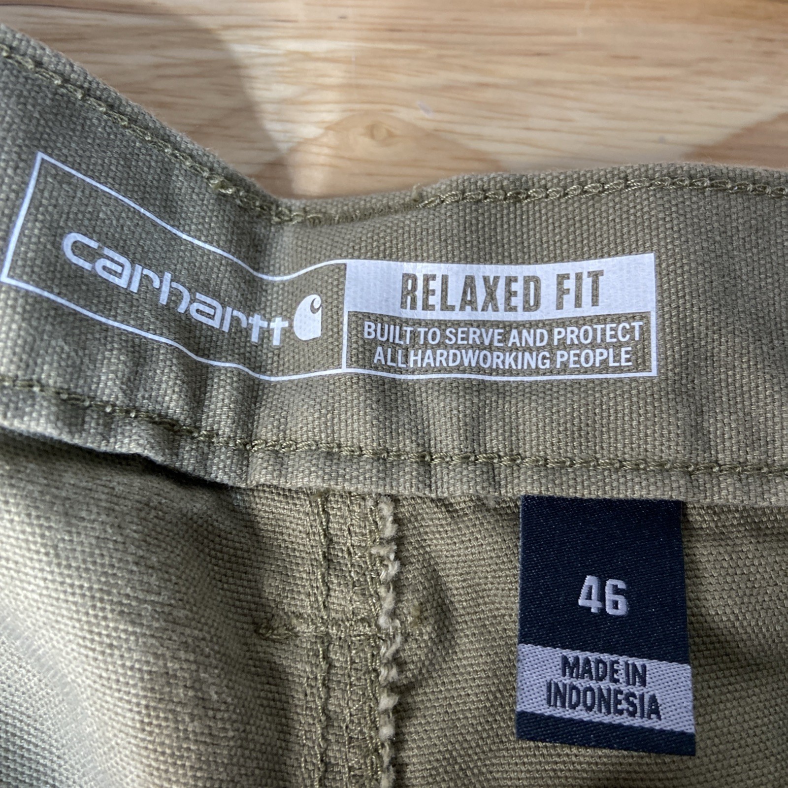 Carhartt BS2514-M Rugged Flex Relaxed Fit Canvas Work Shorts Size 46 Olive NWT thumbnail 3