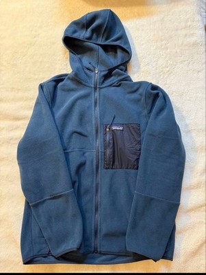 Patagonia Microdini Hoody L Tidepool Blue Fleece Full Zip Lightweight Jacket