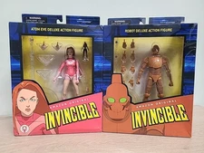 2 X Diamond Select Toys Invincible Atom Eve & Robot Action Figures