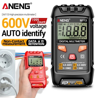 Digital Multimeter 1999 Count AC DC Voltage Ohm NCV Tester Mini Electrical
