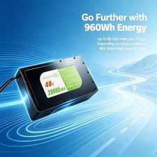 48V 20Ah Motorcycle Battery with 30A BMS, for 200W-1200W Outdoor Projects