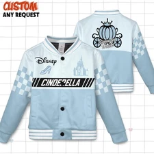 Cinderella Enchanted Wheels Magical Carriage Cinderella Racing Baseball Jacket