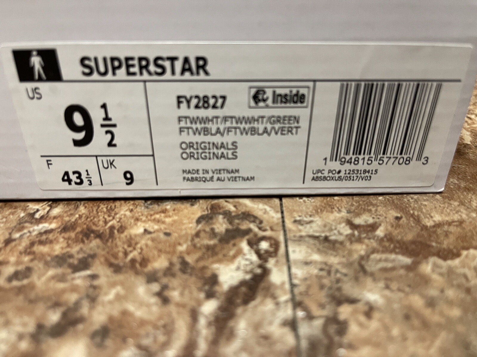 Size 9.5 - adidas Superstar Trefoil Print - White Green for sale online |  eBay