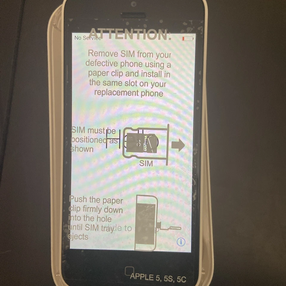 Apple iPhone 5C 8GB A1532 White Smartphone Only Original Box READ - Image 3 of 4