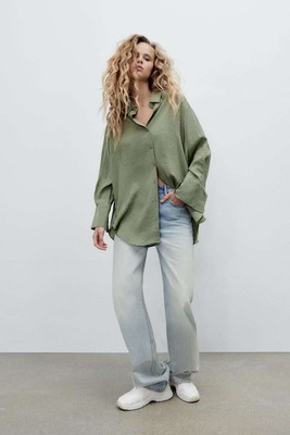 Zara Size M Flowy Oversized Shirt 