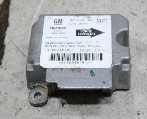 OPEL Astra G CC 2001 Airbg Steuergerät 09229302  #132506-H179