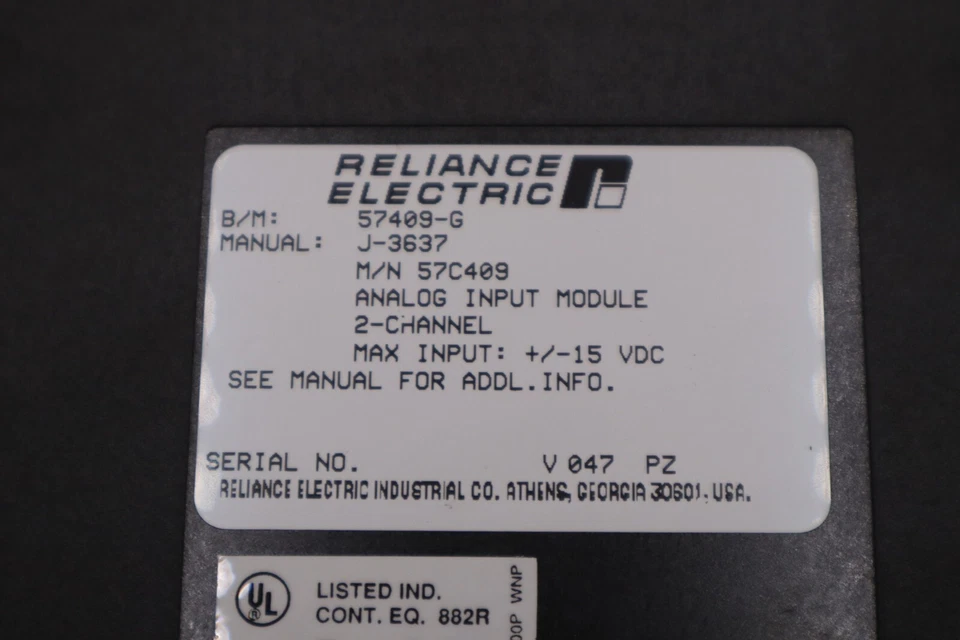 NEW IN BOX RELIANCE ELECTRIC 57409-G ANALOG INPUT MODULE STOCK G520 - Image 2 of 3