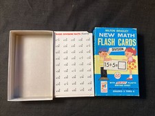 Vtg 1965 Milton Bradley New Math Flash Cards Division