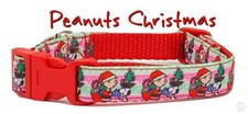 Christmas dog collar handmade adjustable buckle collar 5/8" wide, or leash