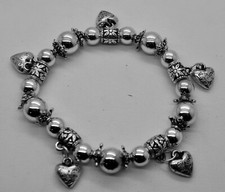 Lot of 6/12 PCS HEART Charm bohemian stretch bracelets wholesale jewelry lot