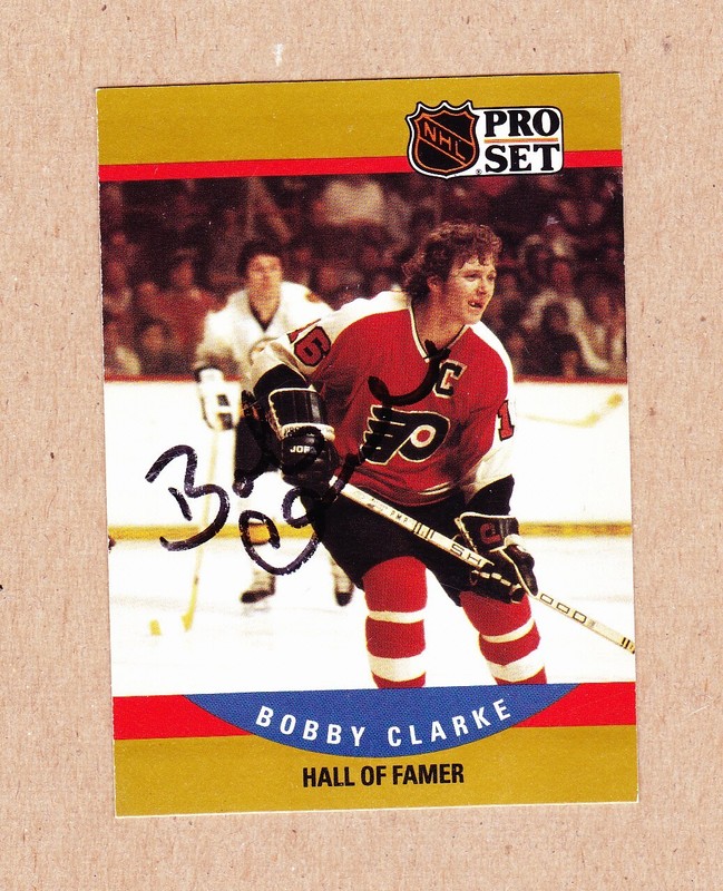 Bobby Clarke signed 1990-91 Pro Set card #657-Philadelphia Flyers